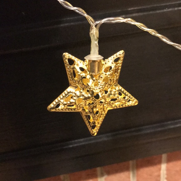 NIB 2 Strands NEW Gold Star CHRISTMAS Strand of Holiday String Lights - Picture 7 of 7